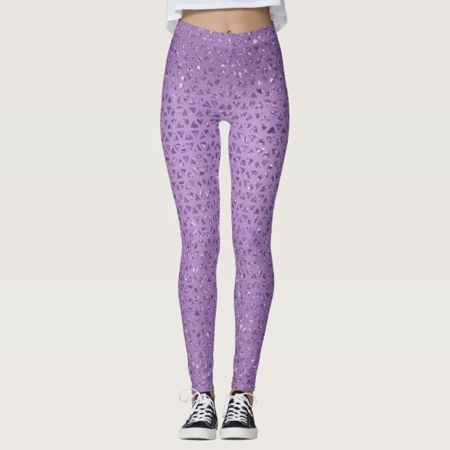 Sparkly Lila Leggings (Framsida)