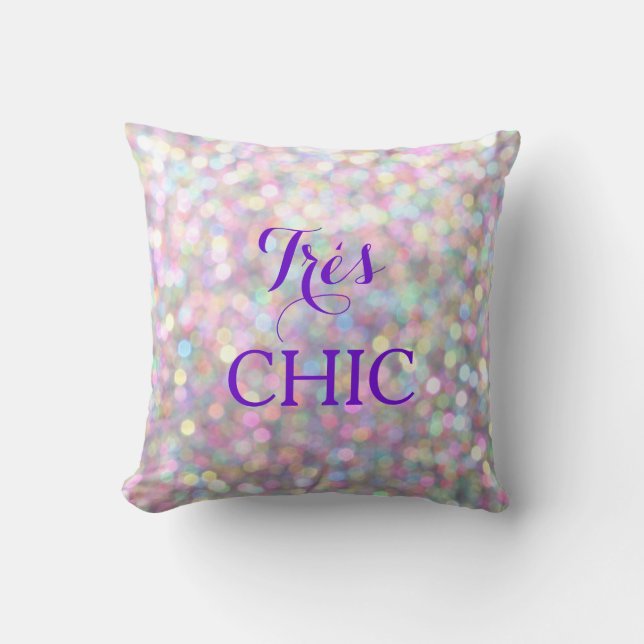 Sparkly Lila Mycket CHIC Pillow Kudde (Framsida)