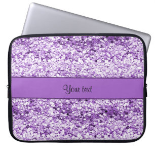 Sparkly lilaglitter laptop sleeve