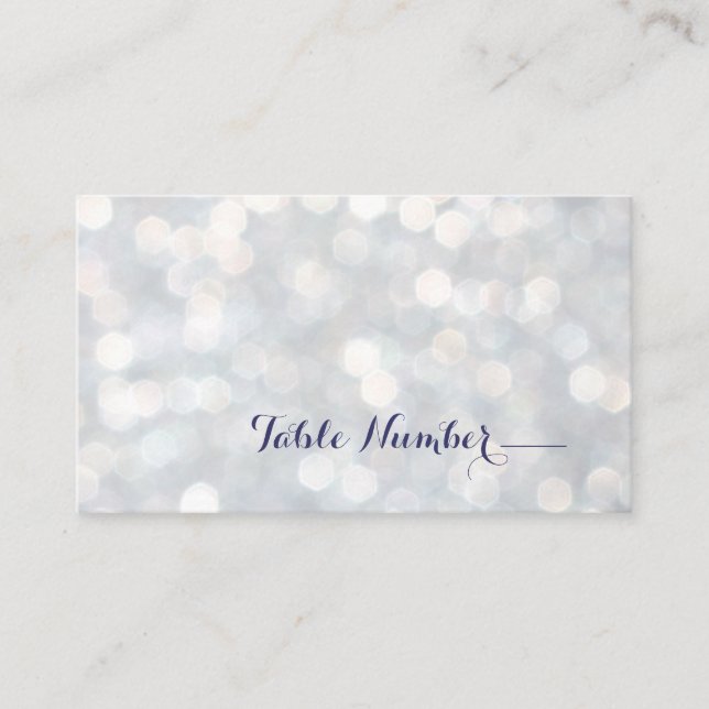 Sparkly Ljus Escort Card Placeringskort (Framsida)