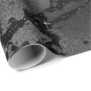 Sparkly metalliskt exponeringsglas för svart Glam Presentpapper