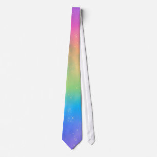 Sparkly neonregnbåge slips