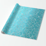 Sparkly Ocean Laurel Blommigt Silver Diamonds Presentpapper<br><div class="desc">papper radbrytning av contemporary för elegant. För varje händelse som födelsedagar,  årsdag,  nytt hem,  studenten pension,  julklapp,  valentin,  företag,  paketering av bröllop,  möhippor osv.</div>
