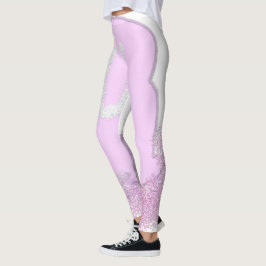 Sparkly Påskhare basket med blommor Leggings