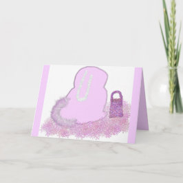 Sparkly Påskhare basket med blomsterkort Tack Kort