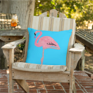 Sparkly Pink Hanukkah flamingo beach Kudde