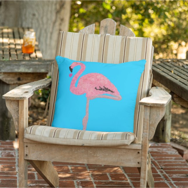 Sparkly Pink Hanukkah flamingo beach Kudde (Stol)
