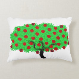 Sparkly pomegranat träd Tu B'Shvat Shavuot Prydnadskudde