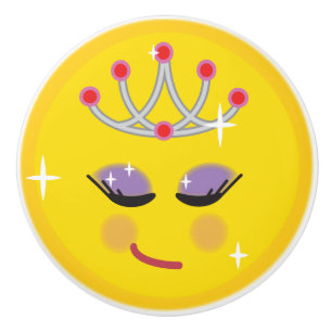 Sparkly Princess Emoticon Knopp
