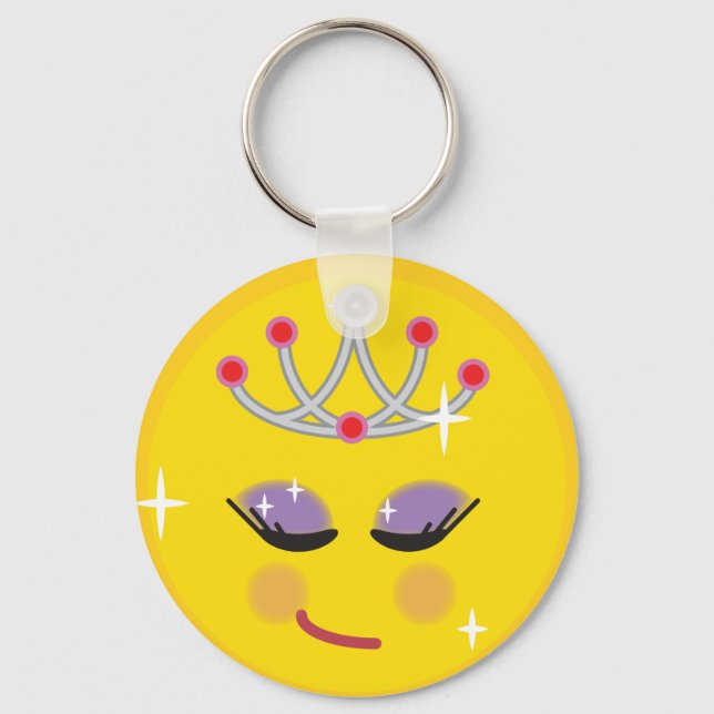 Sparkly Princess Emoticon Nyckelring (Framsida)