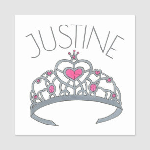 Sparkly Princess Tiara Krona Fairy Tale Dress Up Namnbricka