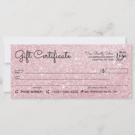 Sparkly Ro Guld Glitter check Gift Certificate
