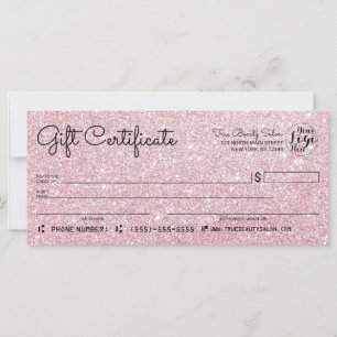 Sparkly Ro Guld Glitter check Gift Certificate
