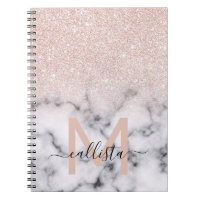 Sparkly Ro Guld Glitter Marble Ombre