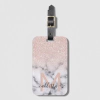 Sparkly Ro Guld Glitter Marble Ombre