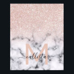 Sparkly Ro Guld Glitter Marble Ombre Poster<br><div class="desc">Den här eleganten och gigantiska mönster är perfekt för modern kvinna. Den har faux tryckt glatt ro guld glitter ovanpå ett svart och marmor mönster i stil på en ombre-gradient. Det är trendig, coola, chic, luxe och snyggt. ***VIKTIG DESIGN-ANMÄRKNING: För varje begäran från anpassad design, t.ex. matchningsprodukter, färg-ändringar, placeringsändringar eller...</div>