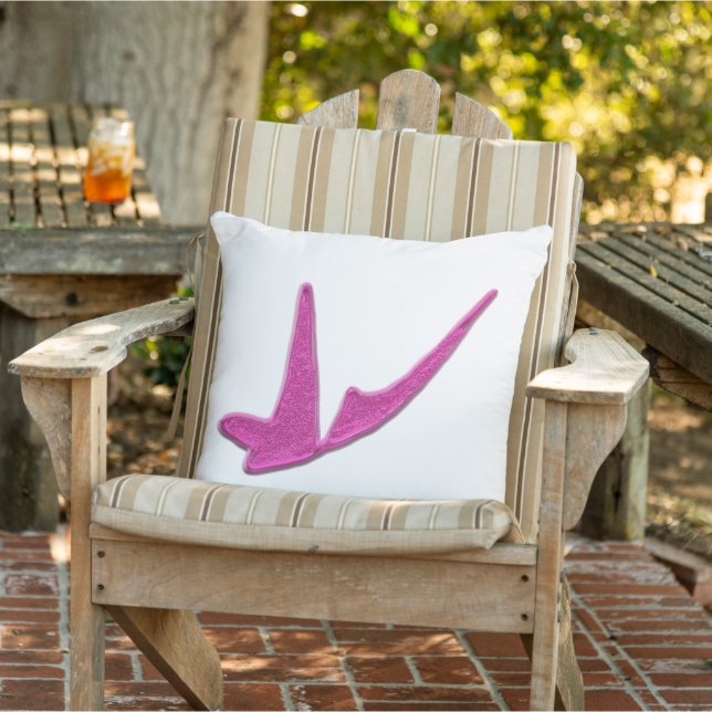 Sparkly rosa butterfly kudde (Stol)