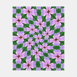 Sparkly Rosa Flowers Mönster Fleecefilt