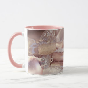 Sparkly Rosa Julgran och julljus Mugg