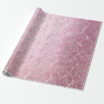 Sparkly Rosa Laurel Blommigt Silver Diamonds Presentpapper<br><div class="desc">papper radbrytning av contemporary för elegant. För varje händelse som födelsedagar,  årsdag,  nytt hem,  studenten pension,  julklapp,  valentin,  företag,  paketering av bröllop,  möhippor osv.</div>