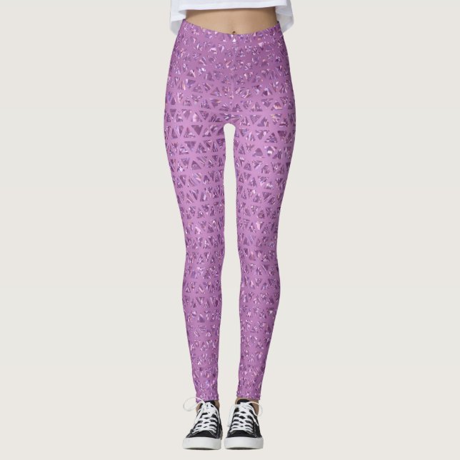 Sparkly Rosa Leggings (Framsida)