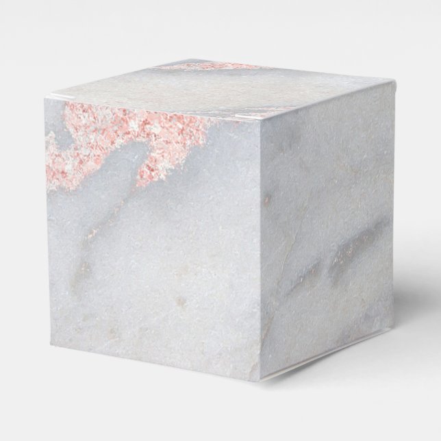 Sparkly Rosa ros Guld Bohemian Marble Presentaskar (Framsidan Sidan)