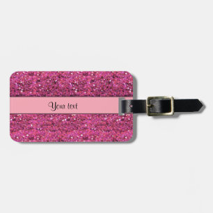 Sparkly rosaglitter bagagebricka