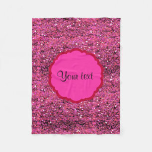 Sparkly rosaglitter fleecefilt