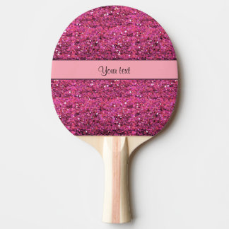 Sparkly rosaglitter pingisracket