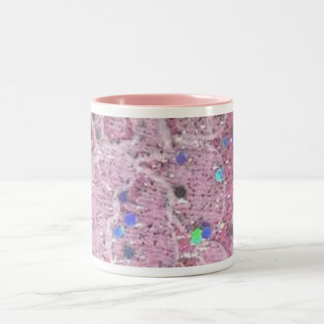 Sparkly rosamugg Två-Tonad mugg (Center)