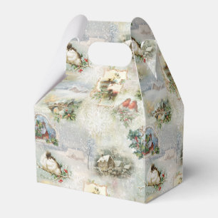 Sparkly Rustic jul Winter Scenes Collage Presentaskar