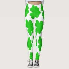 Sparkly schamprock tur klöver St. Patrick's Day Leggings