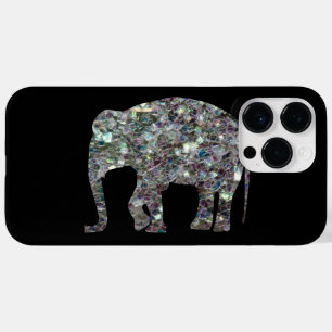 Sparkly silver mosaic glitter Elephant
