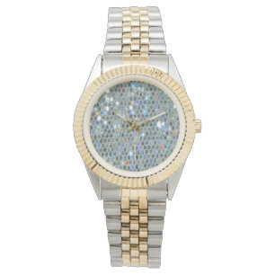 Sparkly Silver Slipper Glitzy Bling Armbandsur