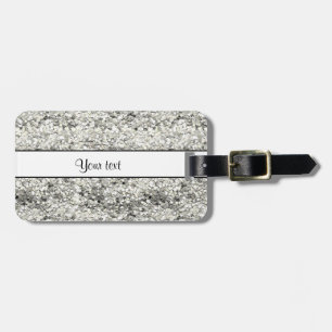 Sparkly silverglitter bagagebricka