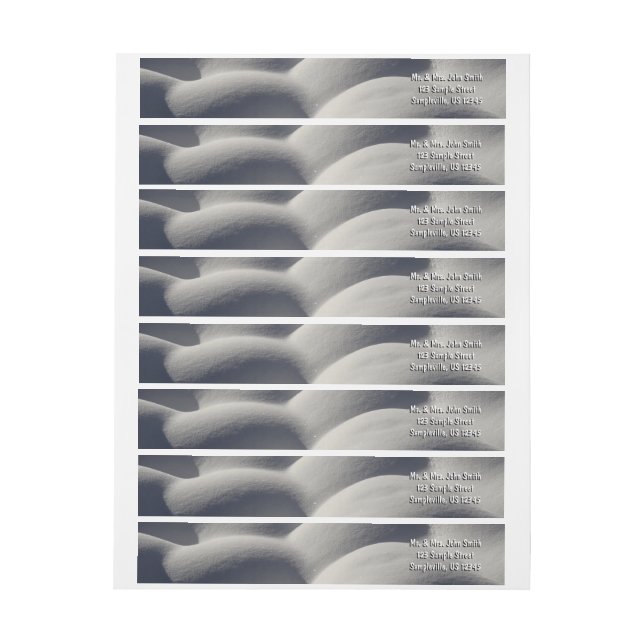 Sparkly Snö Mounds Abstrakt Natature Etikettband (Ark)