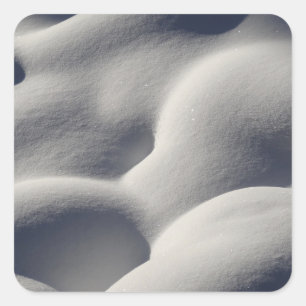 Sparkly Snö Mounds Abstrakt Natature Fyrkantigt Klistermärke