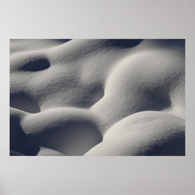 Sparkly Snö Mounds Abstrakt Natature Poster (Framsidan)