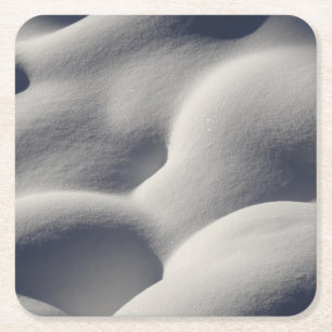 Sparkly Snö Mounds Abstrakt Natature Underlägg Papper Kvadrat