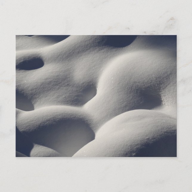 Sparkly Snö Mounds Abstrakt Natature Vykort (Framsida)