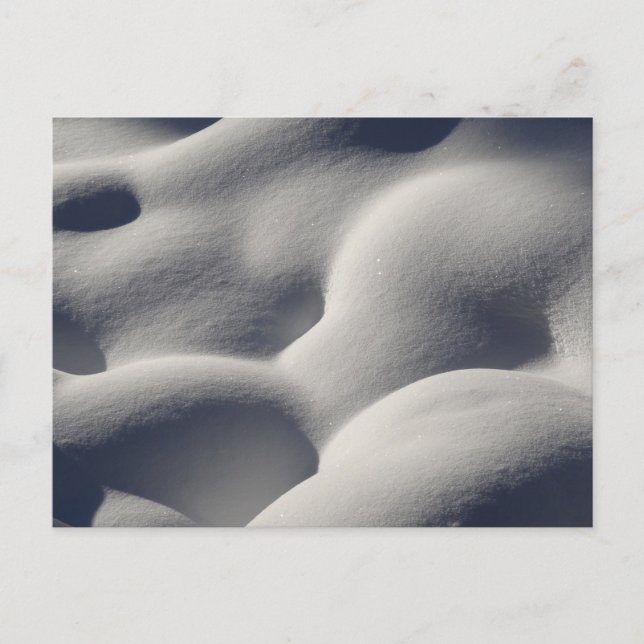 Sparkly Snö Mounds Abstrakt Natature Vykort (Framsida)