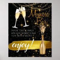 Sparkly So Elegant Möhippa Brunch Mimosa Pub Sign