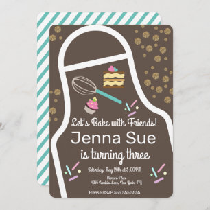 Sparkly Sprinkle Cupcoa Decorating Birthday Inbjudningar