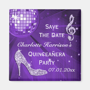 Sparkly stiletthälQuinceañera spara datera Magnet