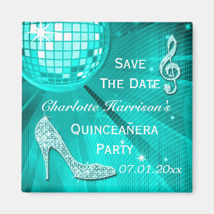 Sparkly stiletthälQuinceañera spara datera Magnet