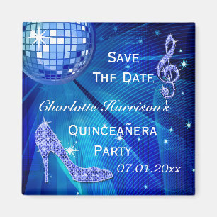 Sparkly stiletthälQuinceañera spara datera Magnet