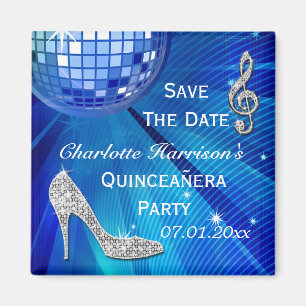 Sparkly stiletthälQuinceañera spara datera Magnet