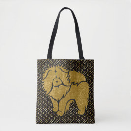 SPARKLY THANG Chow faux metall tote bag 2 stilar Tygkasse