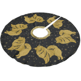 SPARKLY THANG finska Lapphund Julafton träd skirt Julgransmatta Borstad Polyester