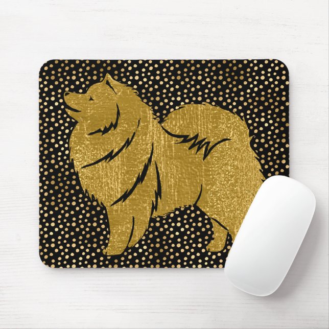 SPARKLY THANG LAPPHUND faux foil mousepad Musmatta (Med mus)